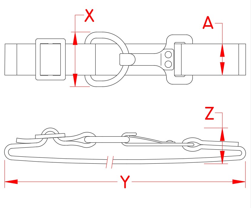 Strap Kit with Bimini Clip, 48